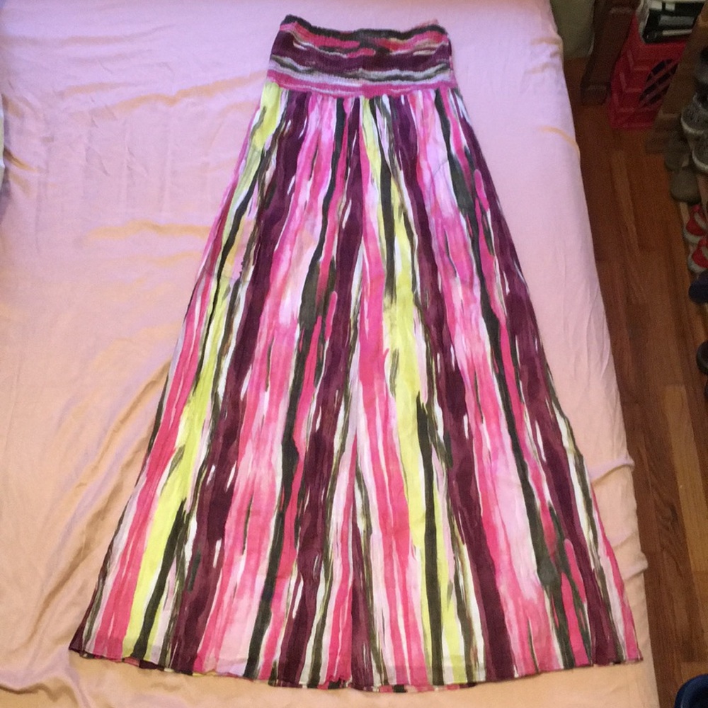 Calvin Klein bandeau maxi dress with pockets
